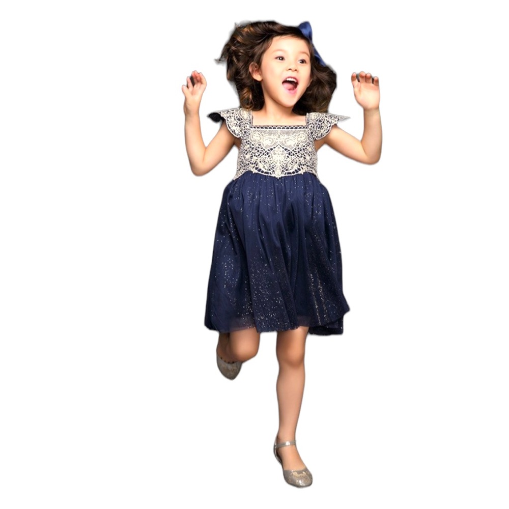 Pettigirls Dress sz 9-10 Navy & Cream